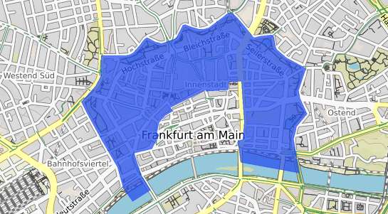 Bodenrichtwertkarte Frankfurt am Main Innenstadt